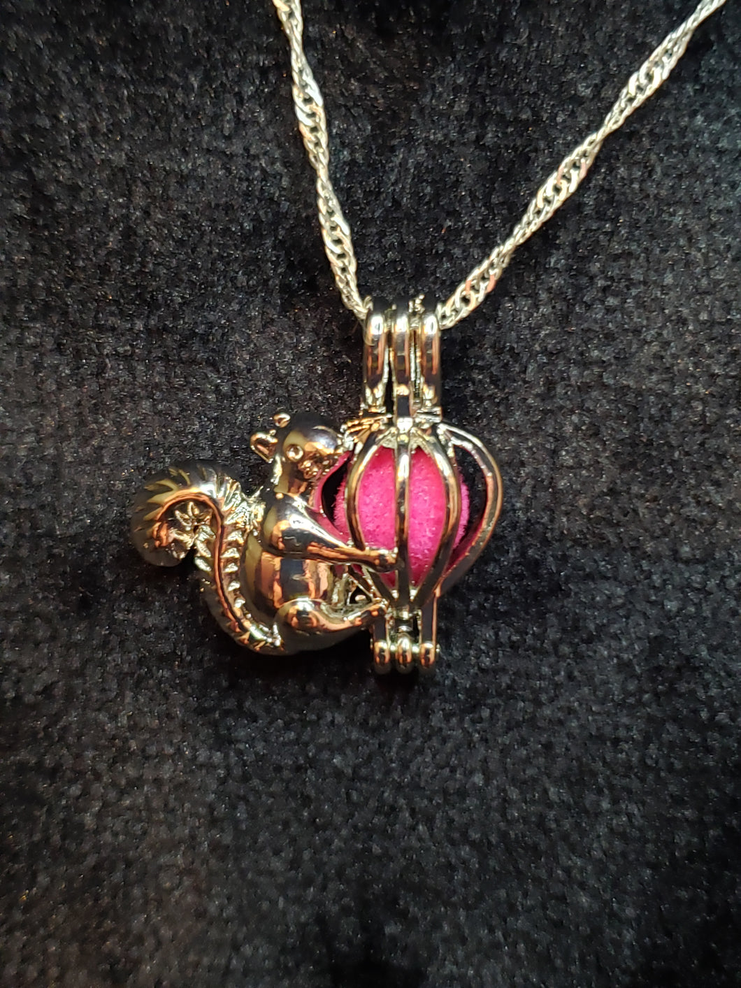 Squirrel Holding Nut Charm
