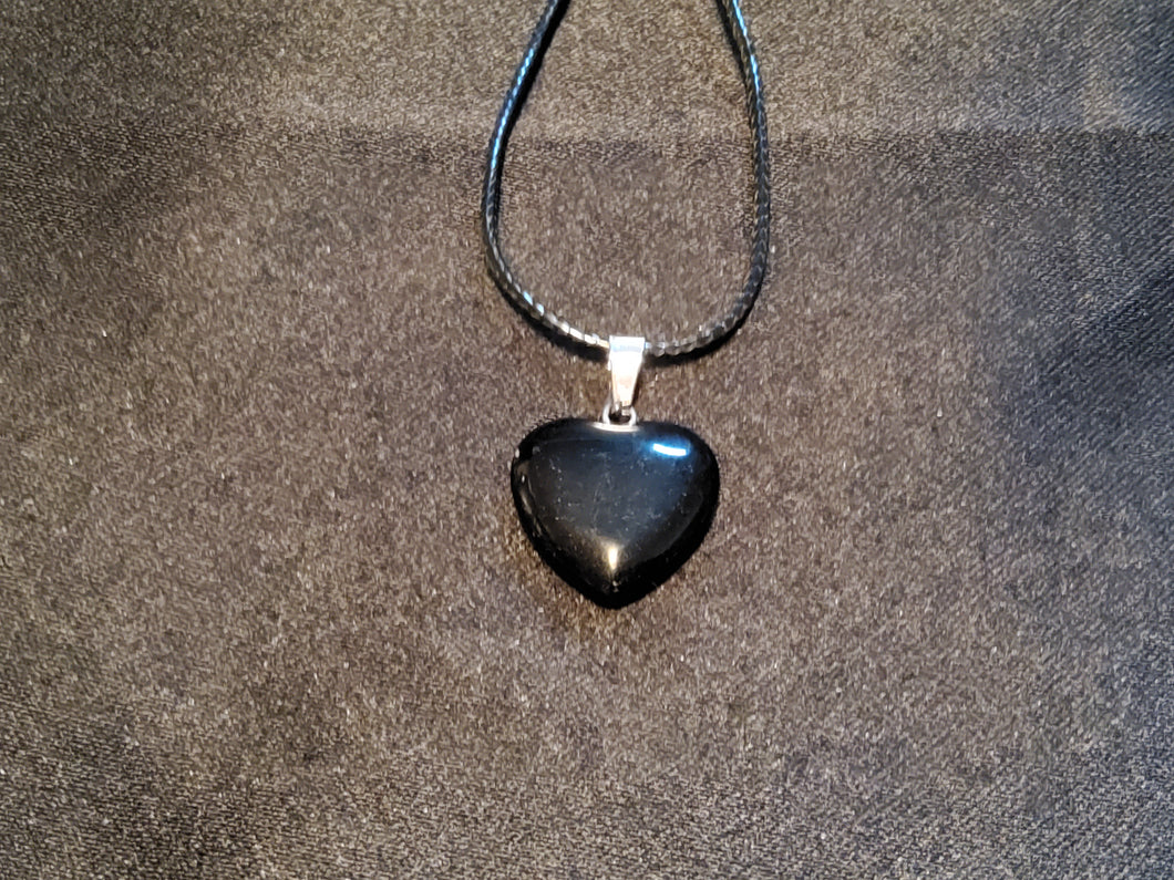 Black Tourmaline Heart Necklace